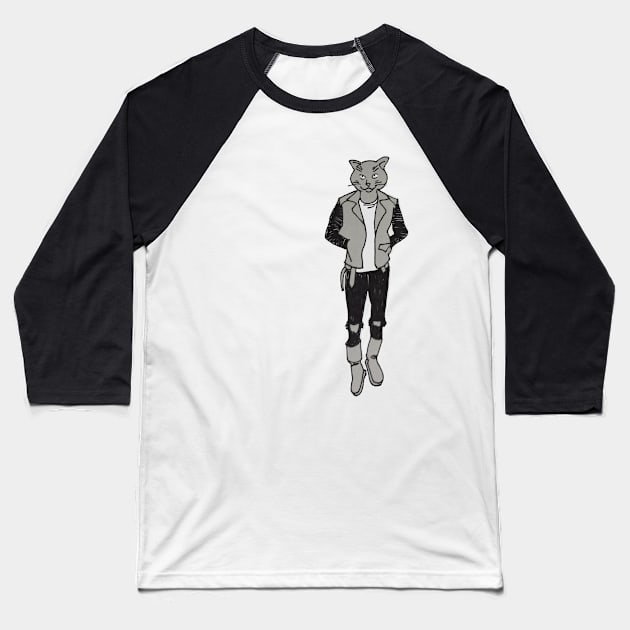jaquet cat Baseball T-Shirt by theprometeus